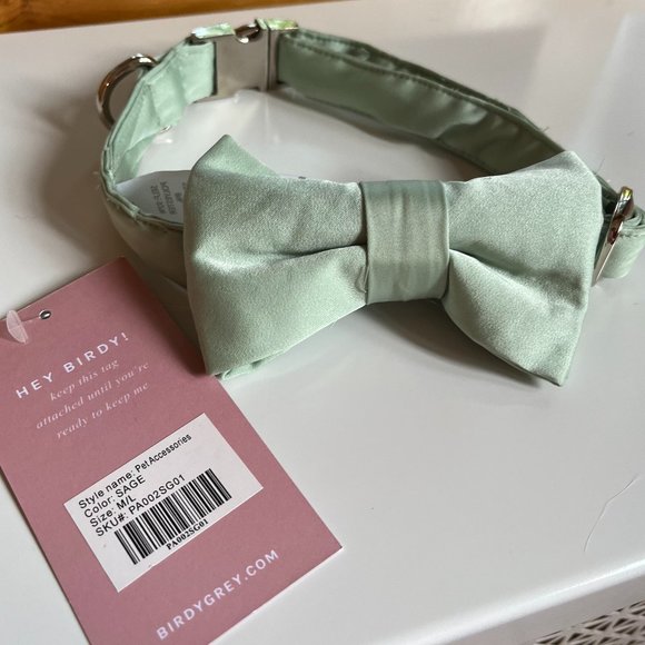 Birdy Grey Other - Birdy Grey Muggsy Dog Bow Tie Collar - Sage M/L